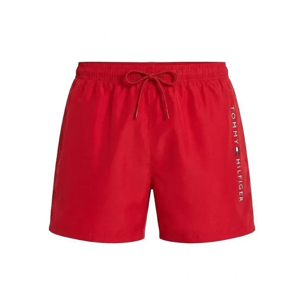 Tommy Hilfiger Red Logo Brief Lined Swim Trunks NWT